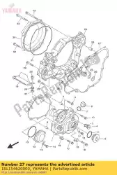 Qui puoi ordinare guarnizione, coperchio carter 3 da Yamaha , con numero parte 1SL154620000: