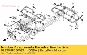 honda 81170HP5600ZA guard, fr. pipe * nh1 * (nh1 black) - Bottom side