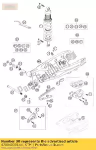 ktm 47004030144 braço oscilante 85sx cpl. 2004 - Lado inferior