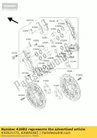 430821272, Kawasaki, Pad-assy-freno kawasaki zrx  s r c zrx1200 zrx1200r zrx1200s zxr1200s 1200 , Nuovo