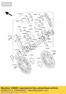 Kawasaki 430821272 pad-assy-rem - Onderkant