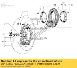 Tutaj możesz zamówić felga. Assy. Od Piaggio Group , z numerem części 0846315: