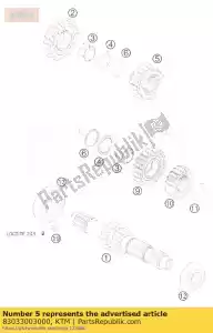 ktm 83033003000 engrenage coulissant 3. g. 19t 07 - La partie au fond