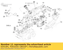 Ici, vous pouvez commander le collier de serrage auprès de Piaggio Group , avec le numéro de pièce 654184: