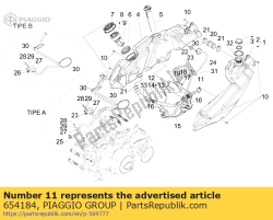 Aprilia 654184, Zacisk w??a, OEM: Aprilia 654184