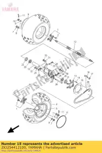 yamaha 2XJ254412100 roda dentada, acionada (41t) - Lado inferior