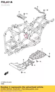 Suzuki 4198138FA0 placa, eng mtg r - Lado inferior