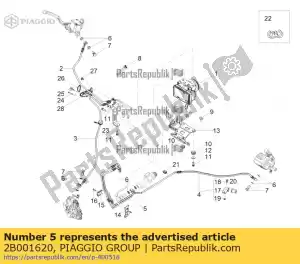 Piaggio Group 2B001620 abs regeleenheid achterste pompleiding - Onderkant