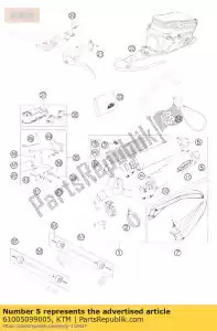 ktm 61005099005 capuchon d'extrémité avec insert - La partie au fond