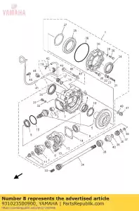 yamaha 931023500900 selo de óleo - Lado inferior