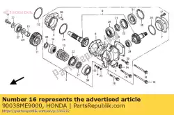 Ici, vous pouvez commander le boulon, spécial, 10mm auprès de Honda , avec le numéro de pièce 90038ME9000: