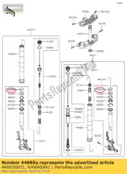 Aqui você pode pedir o garfo dianteiro com bucha, slide zx600 em Kawasaki , com o número da peça 440650031: