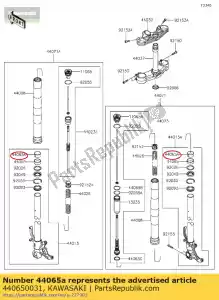 kawasaki 440650031 garfo dianteiro com bucha, slide zx600 - Lado inferior