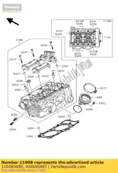 Aquí puede pedir culata culata er650a6s de Kawasaki , con el número de pieza 110080089: