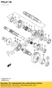 Suzuki 0928325076 sello de aceite 25x45x - Lado inferior