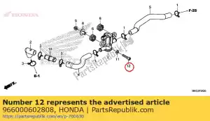 honda 966000602808 bullone, presa, 6x28 - Il fondo