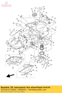 yamaha 2C0243170000 tuyau 7 - La partie au fond