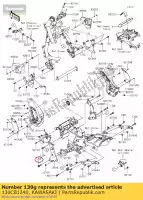 130CB1240, Kawasaki, flangiato a bullone, 12x40 en650aff kawasaki  vulcan 650 2015 2016 2017 2018 2019 2020 2021, Nuovo