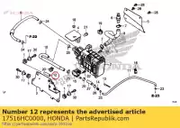 17516HC0000, Honda, ajuste, tanque de combustible honda fjs silver wing d nss forza a vt  s shadow c2s cs xa cbr rr black spirit c2b st pan european f swt c2 trx ex trx300ex fourtrax sporttrax st1300 st1300a cbr600rr sportrax fjs600a fjs600d nss250a nss250s fjs400a fjs400d vt750sa vt750c2b vt750s fjs400 , Nuevo