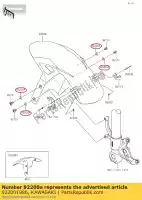 922001986, Kawasaki, 01 rondelle,6.2x14x1 kawasaki  636 2019 2021, Nouveau