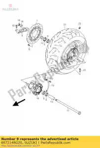 Suzuki 6972148G20 beugel achter ca - Onderkant