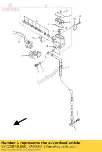 yamaha 5XC25872L000 tuyau, frein 1 - La partie au fond