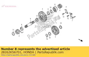 honda 28262KS6701 placa, ratchet slider - Lado inferior