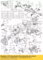 130AA0510, Kawasaki, bout-flens gemeenschappelijk kawasaki  vulcan zx 600 650 1000 2007 2008 2009 2010 2011 2012 2015 2016 2017 2018 2019 2020 2021, Nieuw