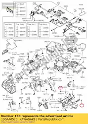 Qui puoi ordinare comune flangiato a bullone da Kawasaki , con numero parte 130AA0510: