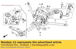 Here you can order the end, steering handle from Honda, with part number 53105GE2761: