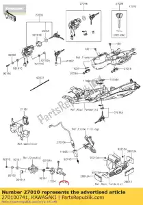 kawasaki 270100741 interruptor, soporte lateral zx636edf - Lado inferior