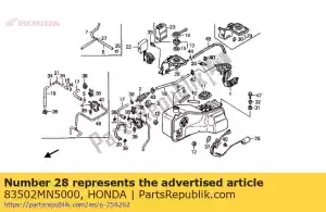 Honda 83502MN5000 bandeja, llenador de combustible - Lado inferior
