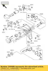 kawasaki 230401321 signal-lampe, fr zr1000-a1 - La partie au fond