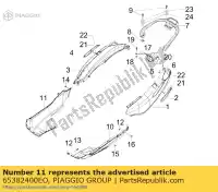 65382400EO, Piaggio Group, Spojler piaggio x 125 250 2008, Nowy