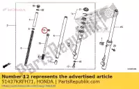 51437KRFH71, Honda, anello, pistone (chuannan ab honda crf  f nhx110wh crf110f cb125e 110 125 , Nuovo