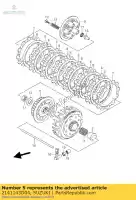 2141143D04, Suzuki, naaf, koppelingshuls suzuki rm 125 1998 1999 2000 2001 2002 2003 2004 2005 2006 2007 2008, Nieuw