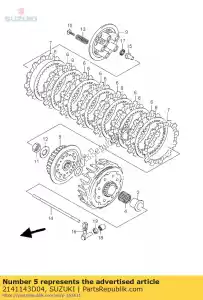 suzuki 2141143D04 cubo, manga de embreagem - Lado inferior