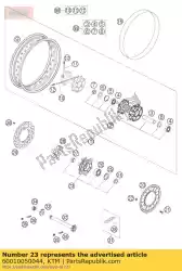 Here you can order the sprocket support cpl. Lc8 03 from KTM, with part number 60010050044: