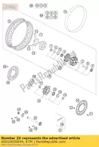 ktm 60010050044 sprocket support cpl. lc8 03 - Bottom side