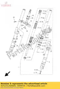 yamaha 5VX231260000 rurka zewn?trzna (lewa) - Dół