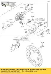 Ici, vous pouvez commander le 01 étrier-sous-assy,fr,rh auprès de Kawasaki , avec le numéro de pièce 430800139: