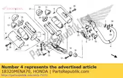 Ici, vous pouvez commander le tuyau comp., ex. Auprès de Honda , avec le numéro de pièce 18320MENA70: