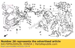 Here you can order the no description available at the moment from Honda, with part number 64370MS2000ZB: