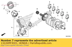 Qui puoi ordinare cuscinetto c, biella da Honda , con numero parte 13226MFJD01: