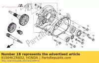 91004KZR602, Honda, cuscinetto, sfera radiale, 6202 (fujikoshi) honda sh ww 125 2012 2013, Nuovo