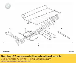 bougiesleutel - sw 16 van BMW, met onderdeel nummer 71117676887, bestel je hier online: