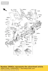 Ici, vous pouvez commander le refroidissement de tuyau, radiateur kdx200-h auprès de Kawasaki , avec le numéro de pièce 390621609: