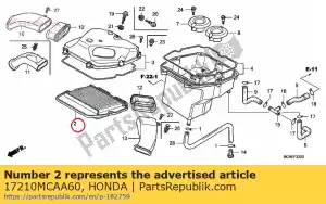 honda 17210MCAA60 air filter - Bottom side