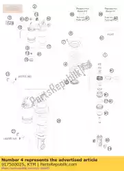 Tutaj możesz zamówić spr?? Yna (55) 95n / mm 160 d = 10,75 od KTM , z numerem części 91750002S: