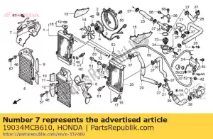 Honda 19034MCB610 guide, r. air - Bottom side